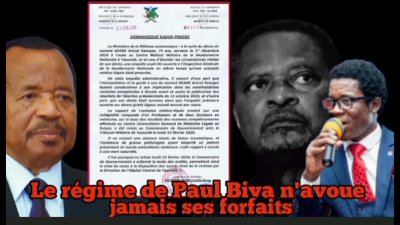 Le régime de Paul Biya n'avoue jamais ses forfaits