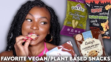 FAVORITE VEGAN & PLANT BASED SNACKS | TRADER JOES, VITACOST + MORE | KENSTHETIC