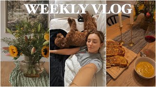 WEEKLY VLOG | cozy nights, autumn shopping &amp; more house decorating!🧡