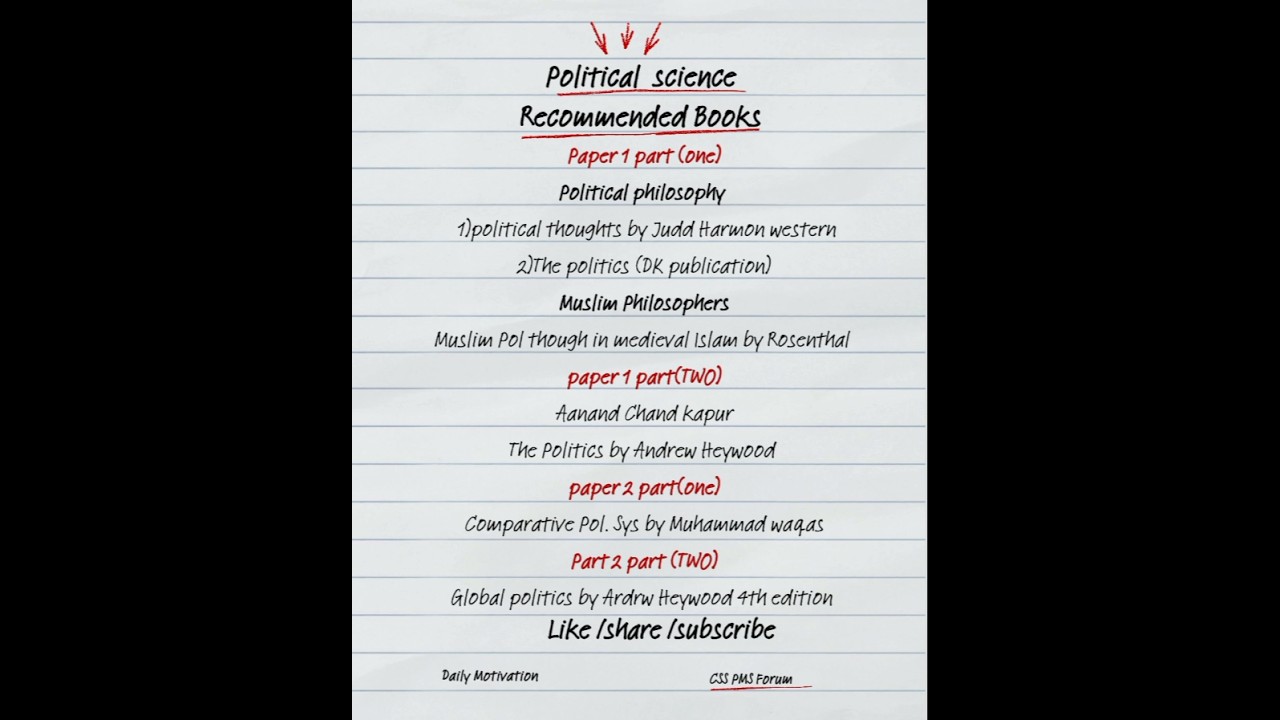 How to study🤯📗CSS & PMS political science🔥subject|Preparation, sources,Tips