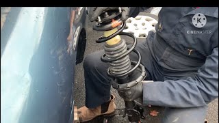 How to replace your front struts- Nissan Sentra by Lakes 2 Land 6,067 views 3 years ago 16 minutes