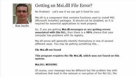 Msi.dll Error Fix - Msidll.com