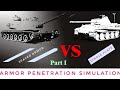 KPz-70 vs Panther armor effectiveness comparison vs early APFSDS