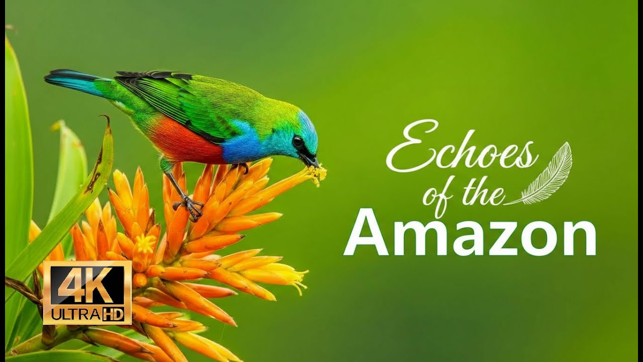 Amazon Rainforest Walk at Dawn | 4K ASMR Nature Sounds | Macaws & Jungle Wildlife