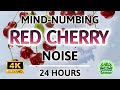 Red cherry noise black screen perfect for studying sleeping and even finding relief from tinnitus