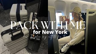 PACK WITH ME FOR NYC!! | TRAVEL PACKING TIPS \& PLANNING OUFITS