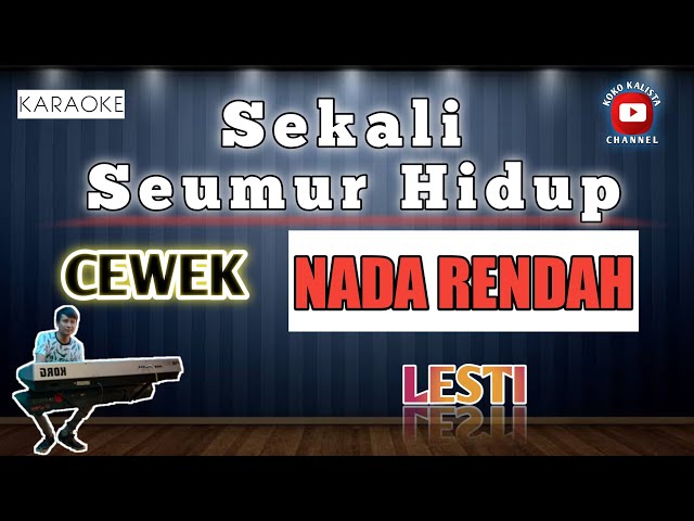 SEKALI SEUMUR HIDUP LESTI KARAOKE NADA RENDAH WANITA / CEWEK class=