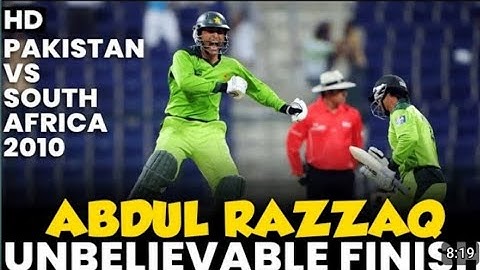 Abdul razzak massive hits 109 runs||Abdul razzak sixes in a row||Pak Vs Africa match like a battle|
