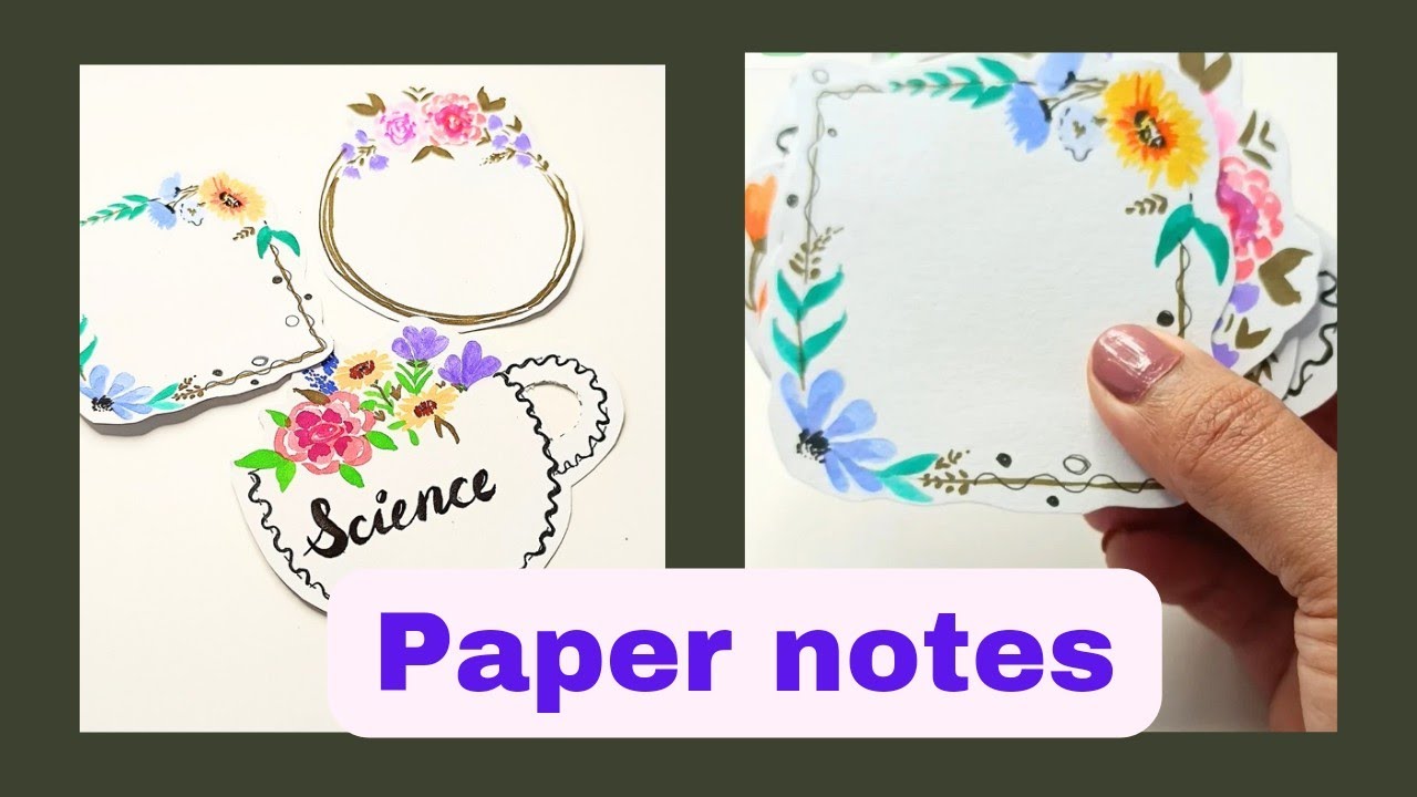 Easy paper notes ideasII school project🧐II craft ideas II Art ideas ...