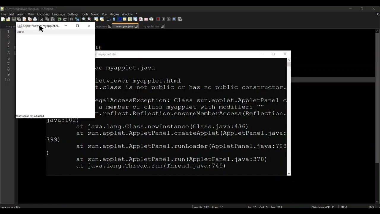 how to create applet in java to print string in red color in applet ...