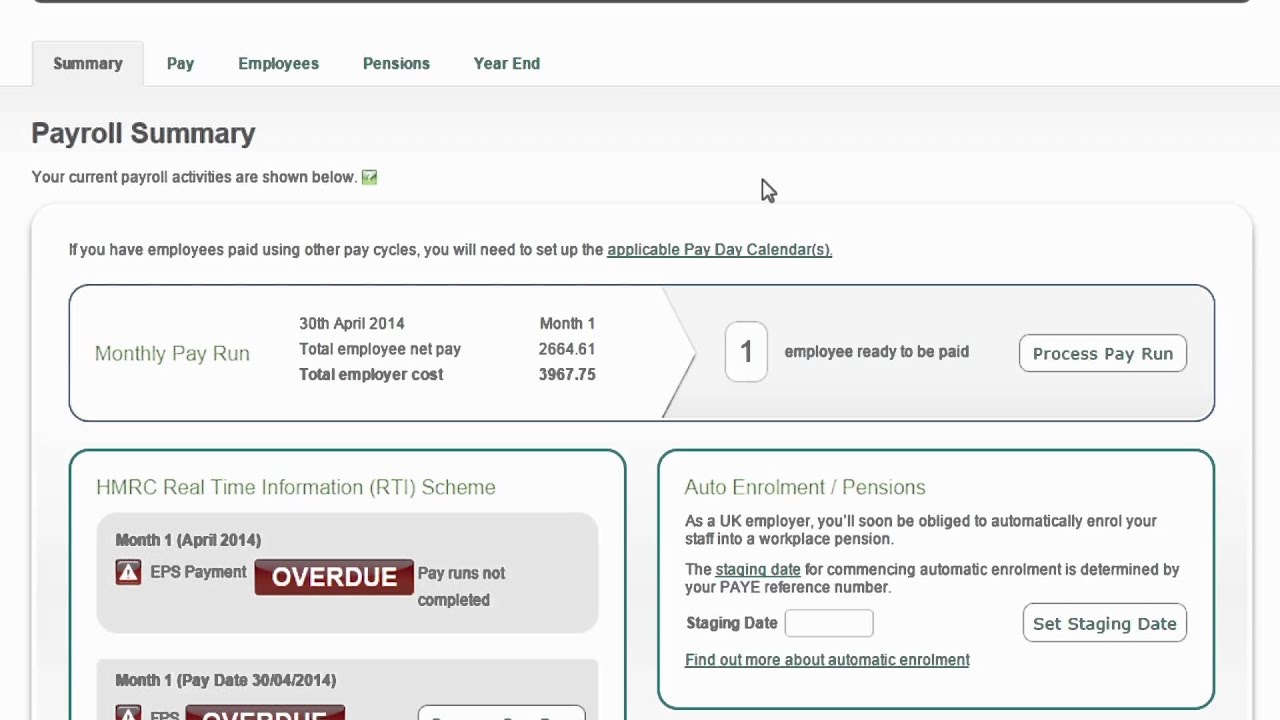 one employee payroll