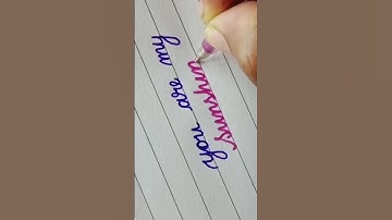 MOST BEAUTIFUL HANDWRITING #youtubeshorts #sunshine #cursive #cursivehandwriting #cursivewriting#art
