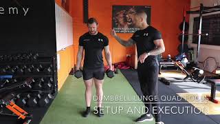 Dumbbell Lunge Quad Focus