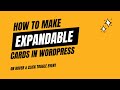 How to make expandable cards on hover and with a click event 2024