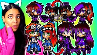 The Afton Family Meet Their Genderbends and in Their Canon Forms for 24 Hours!  FNAF Gacha Club