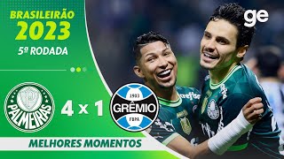 Grêmio joga pouco e leva goleada do Palmeiras pelo Brasileirão