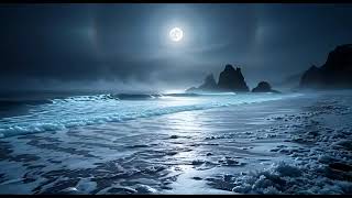Silver Moon Drift ASMR – 3 Hours Ocean Sounds for Deep Relaxation & Better Sleep No Music