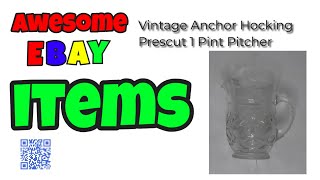 Vintage Anchor Hocking Prescut 1 Pint Pitcher – Clear Glass, Early American #ebay #finds #buyitnow