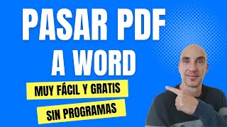 ✅ Cómo pasar PDF a WORD Superfácil (también imágenes con texto) 2023