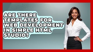 Are There Templates For Web Development In Simple Html Studio? Simple Html Studio News