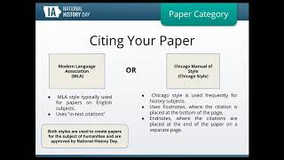 NHD Paper Category Webinar 2018