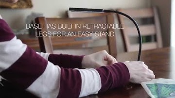 Multipurpose Gooseneck 7-LED Dimm-able Clip Light with Stand by IVATION