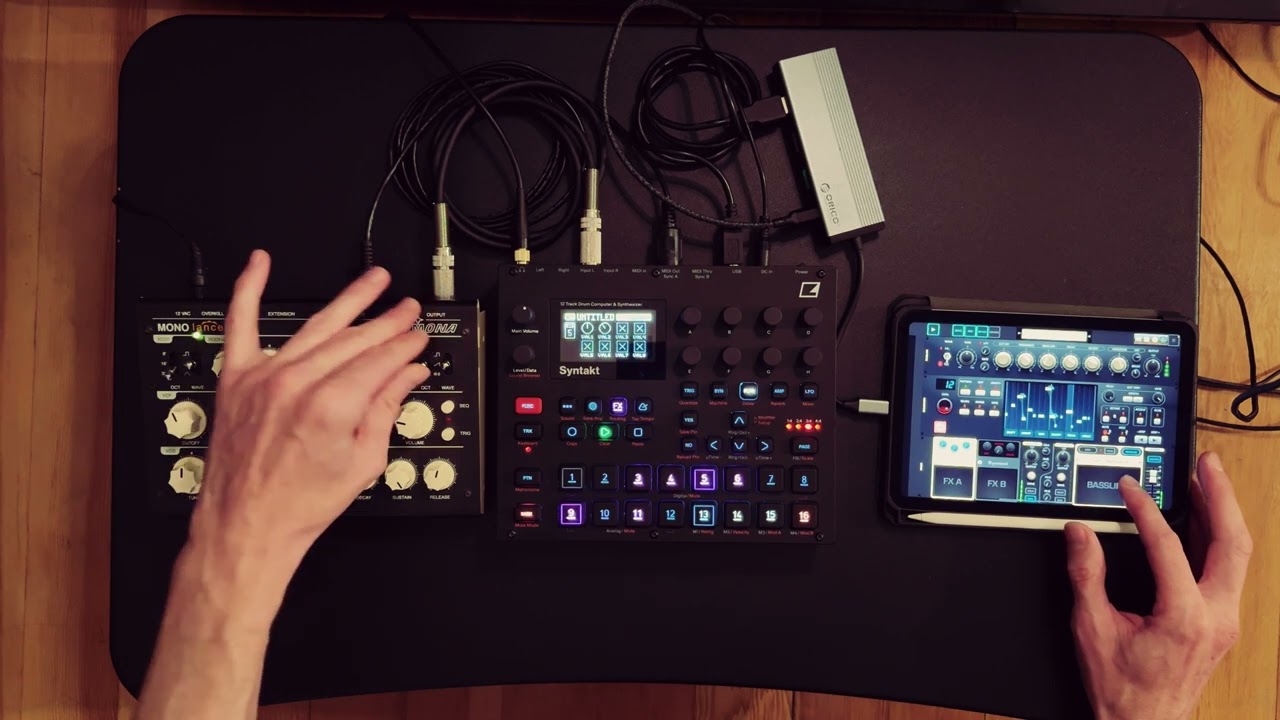 Late night jam session - Vermona Mono Lancet, Elektron Syntakt and Pure Acid