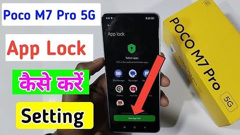 Poco m7 pro 5g me app lock kaise kare / how to lock app in poco m7 pro 5g/app lock settings