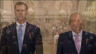 El Rey Don Juan Carlos firma su abdicación en el Palacio Real y utiliza la escribania Real