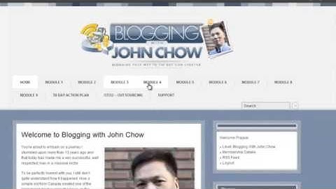 Blogging with John Chow Review - Take a look into member