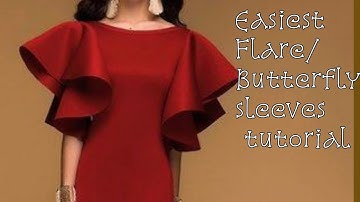 Flare/Butterfly /Circle/Flutter sleeves  tutorial (Very Easy)