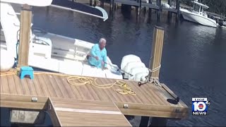 Surveillance shows boater after fatal collision that killed teen girl