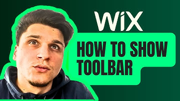 How Can I Show Toolbar On Wix Editor