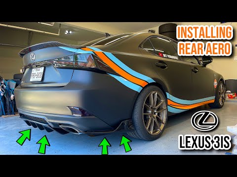 How To Install Lexus 3IS Rear Aero. Rear Bumper Fins/Spats & Diffuser