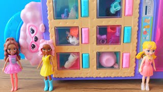 Polly Pocket Barbie Elsa Anna Tuşlara Basıp Kıyafet Giydirme Oyunu Yeni