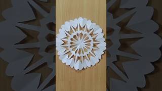 Easy beautiful paper snowflake🌺🌸| paper snowflake making #snowflakes #viralshorts #trendingshorts