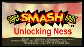 Super Smash Bros (N64) - Unlocking Ness - 1P Mode Gameplay