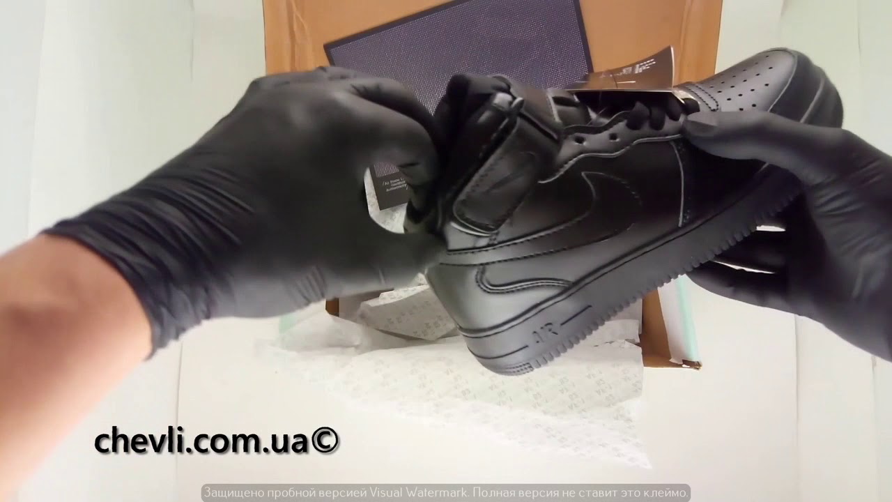 Черные высокие кроссовки Nike Air Force High