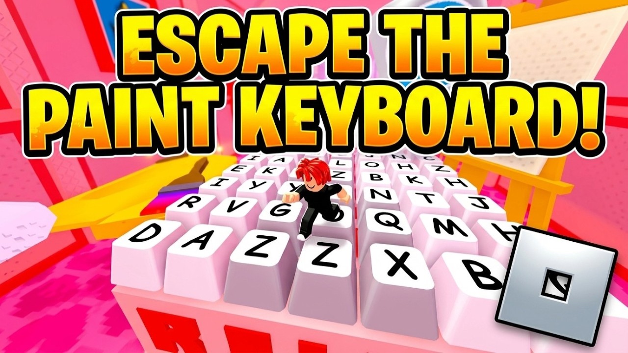 Hình thu nhỏ video cho Thử thách vượt chướng ngại vật +1 Paint Keyboard Escape 🎨 | Roblox | Gameplay, Không bình luận, ...