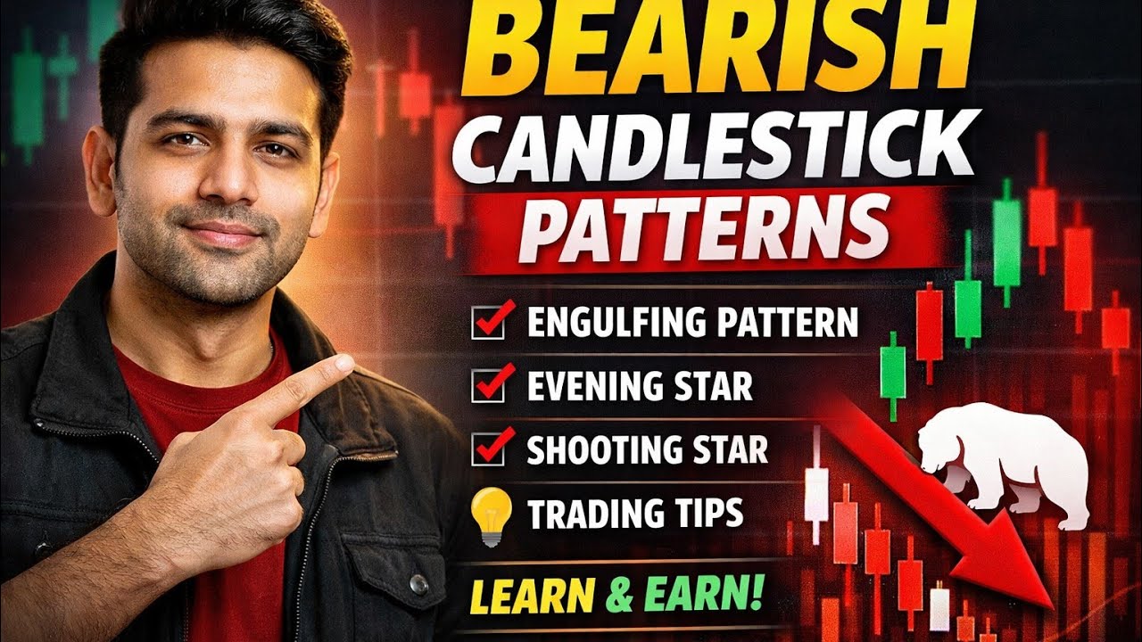 Bearish Candlestick Patterns Explained in Hindi | Trend Reversal Trading Strategy