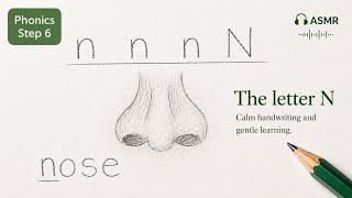 Letter N ✏️ Calm handwriting and phonics ASMR screenshot 5
