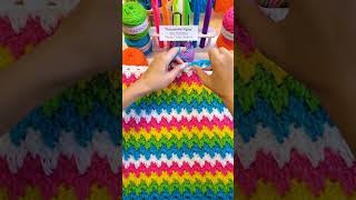 Crochet Mini Zigzag Stitch Pattern #shorts Crochet Mini Zigzag Stitch Pattern #shorts