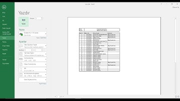 Excelde Yazdırma İşlemleri