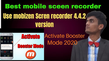 How Activating Booster Mode Mobizen Screen Recorder android 4.4.2 users Mobizen Screen Recorder
