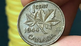 1944 Canada 1 Cent Coin • Values, Information, Mintage, History, and More