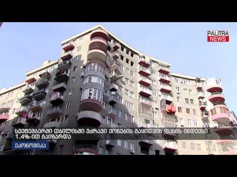 სექტემბერში თბილისში უძრავი ქონების გაყიდვის ფასის ინდექსი 1,4%-ით გაიზარდა