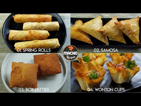 ASMR] 4 MAKE and FREEZE Recipes with Spring Roll Wrapper