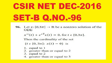 CSIR NET DEC-2016 Q.NO-96 SET-B, cardinality of set OF ODE