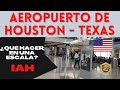 ✈️  ¿Cómo hacer una escala en Houston - IAH? 🇺🇸  - El aeropuerto de United - 4K -
