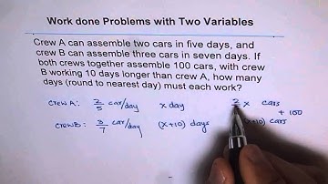 Job Done by Crew Solve Linear Equations - EDEXCEL - GCSE - SAT